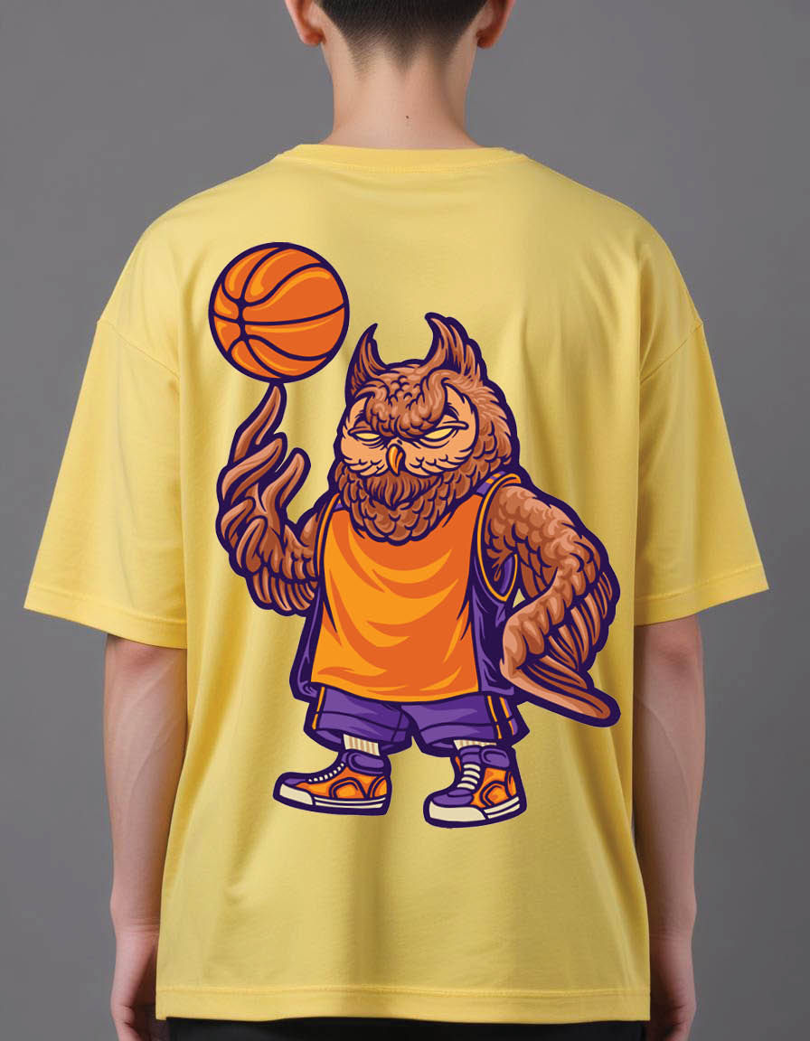 Thumbnail: owl basketball mens Oversized Printed t shirt
