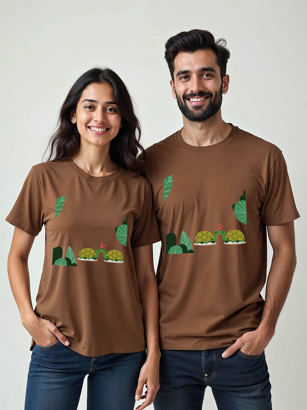 Thumbnail: Romantic Cartoon Couple Matching Tee Lovers Edition – Fast Delivery