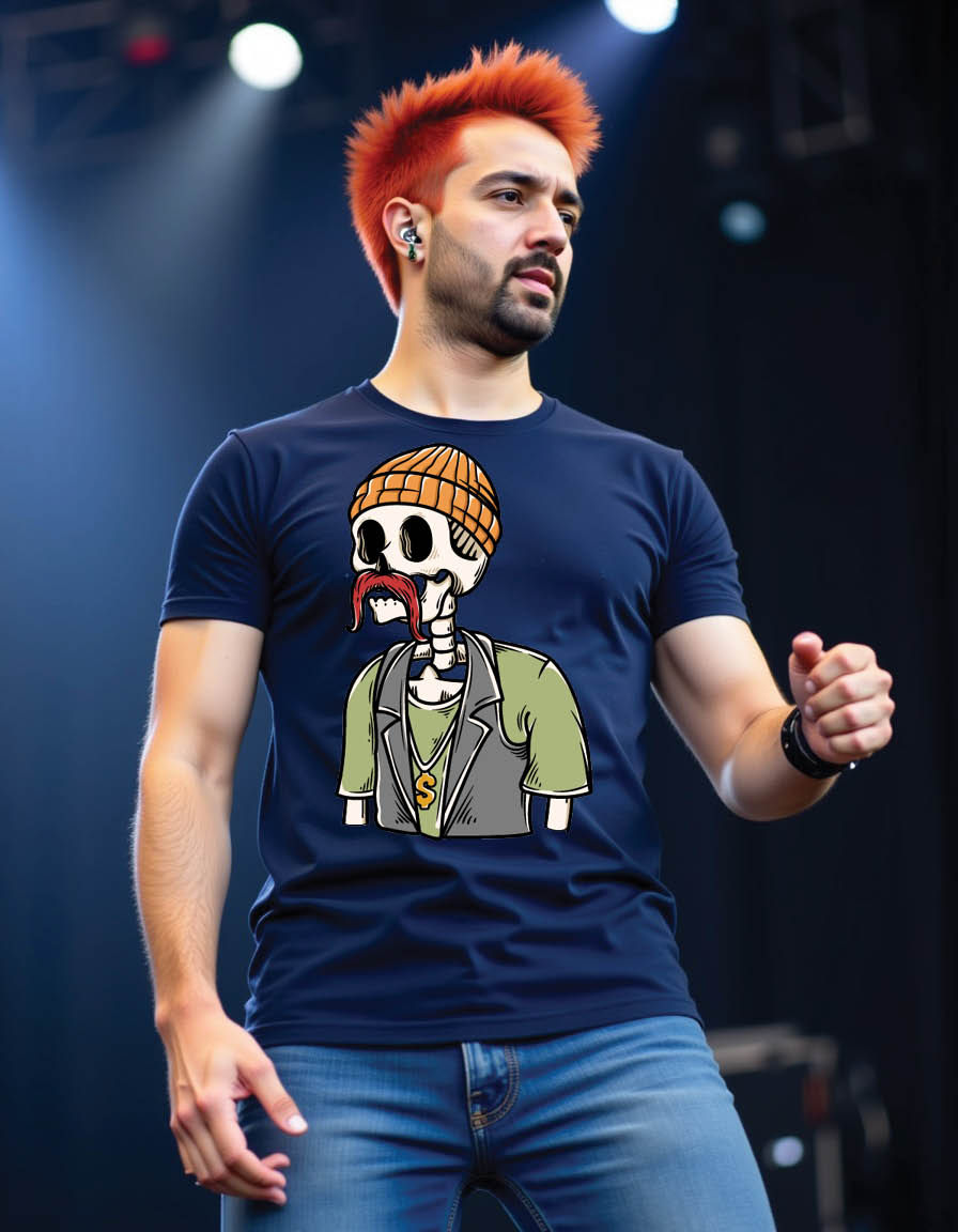 Thumbnail: vintage skull mens printed graphic t shirts