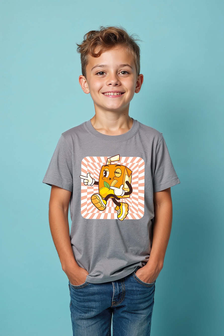 Thumbnail: Juce Box Fashion Cute Kids Typography T-Shirt – Typography Print Design for Boys