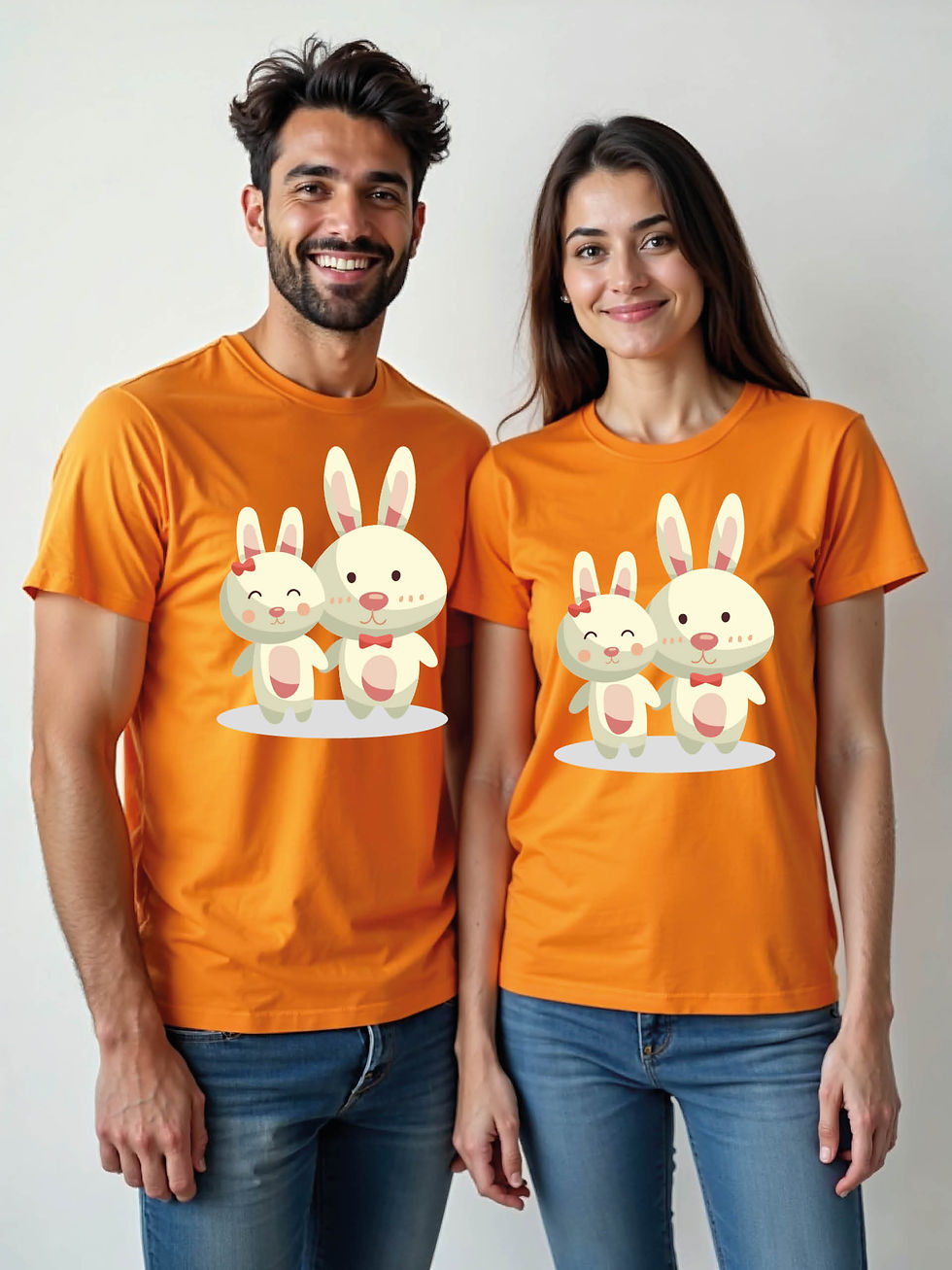 Thumbnail: Romantic Cartoon Couple T-Shirt Lovers Edition – Premium Quality