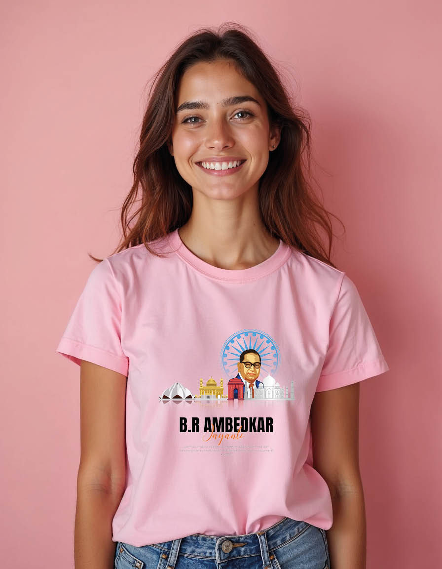 Thumbnail: Happy B.R.ambedkar jayanti Unisex printed graphic t shirt