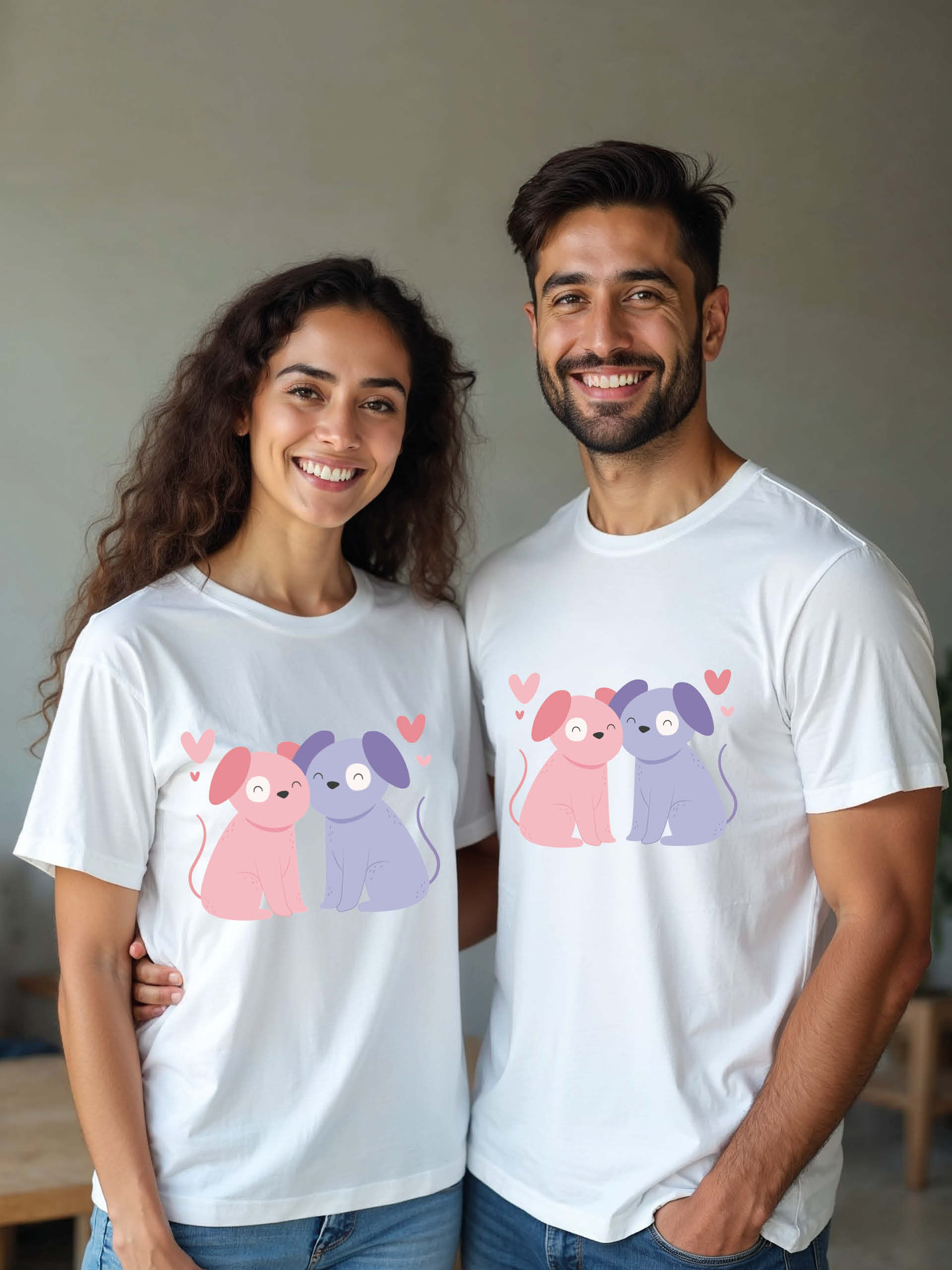 Romantic Animal Couple Matching Tee Lovers Edition – Best Price