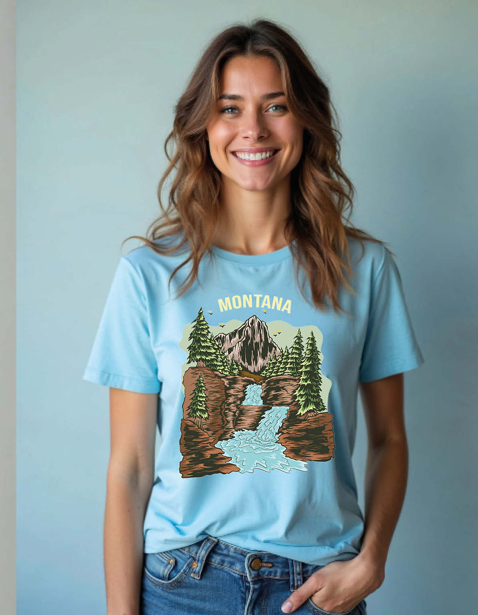 Thumbnail: Mountain Unisex Printed T-Shirt for All