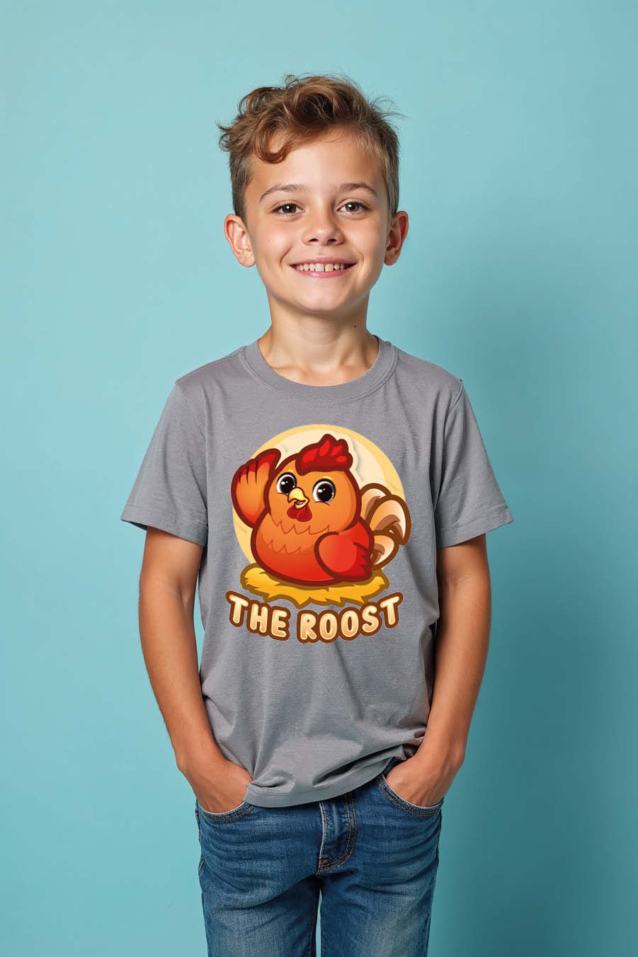 Thumbnail: The Roost Cute Cute Kids Typography T-Shirt – Graphic Print Design for Boys