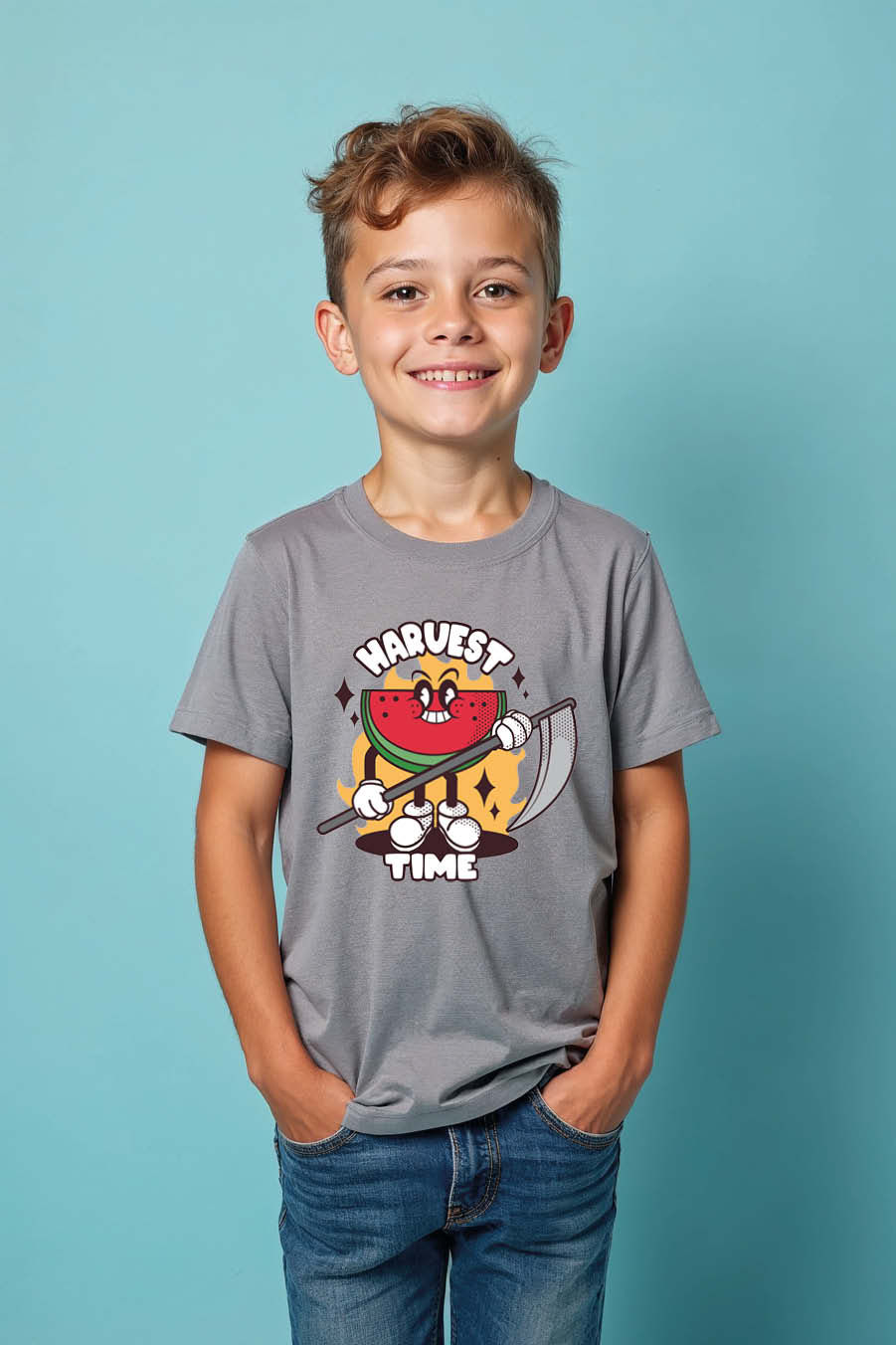 Thumbnail: Summer Fruit To Eat Cute Casual Kids Printed T-Shirt – Design Print Design
