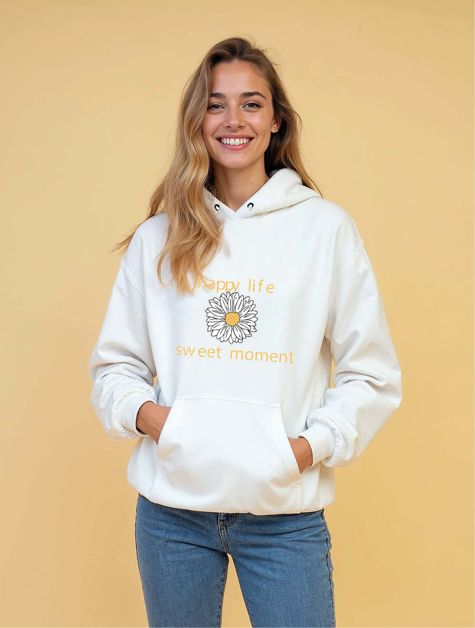 Thumbnail: happy life sweet moment  Modern Women’s Printed Graphic Streetwear Hoodies