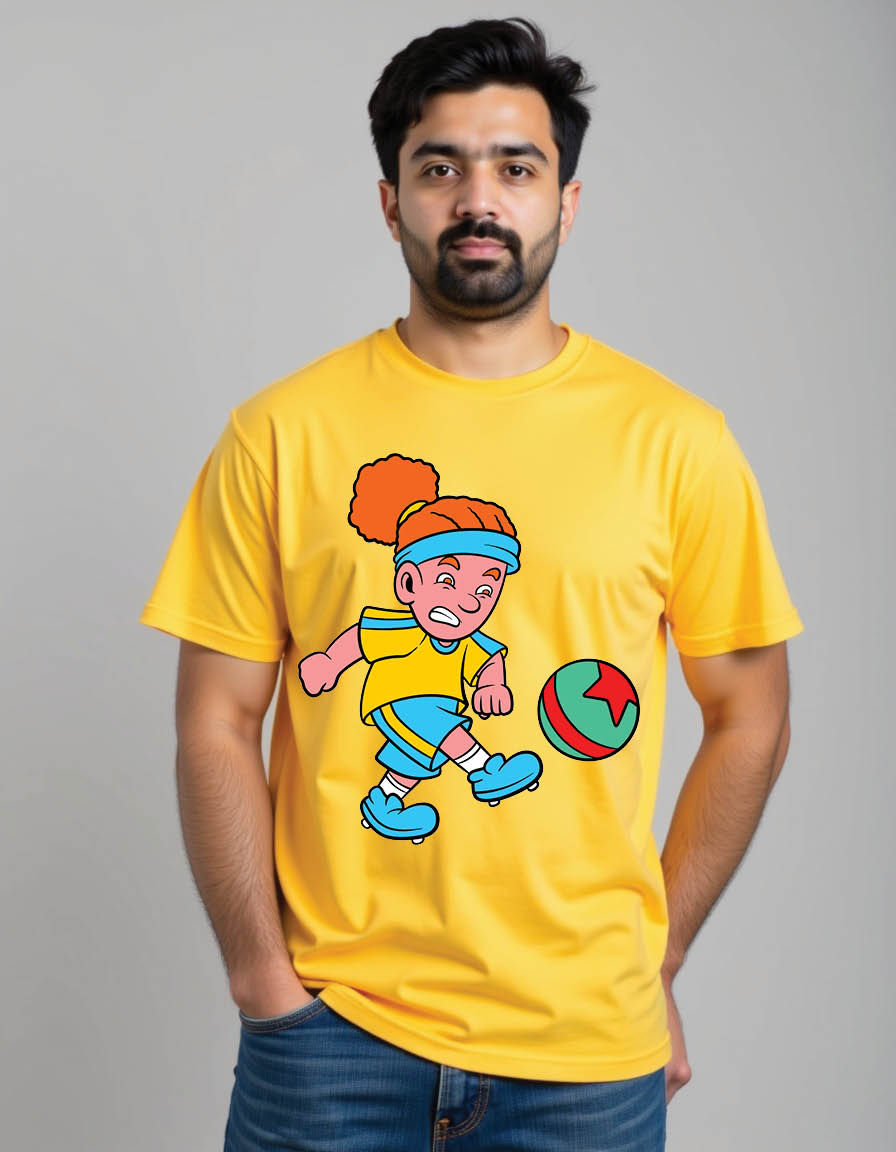 Thumbnail: football kids hand drawn style mens printed graphic t shirt