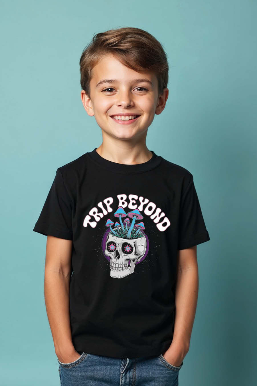 Thumbnail: trip beyound Casual Cool Kids T-Shirt – Superhero Print Design tees