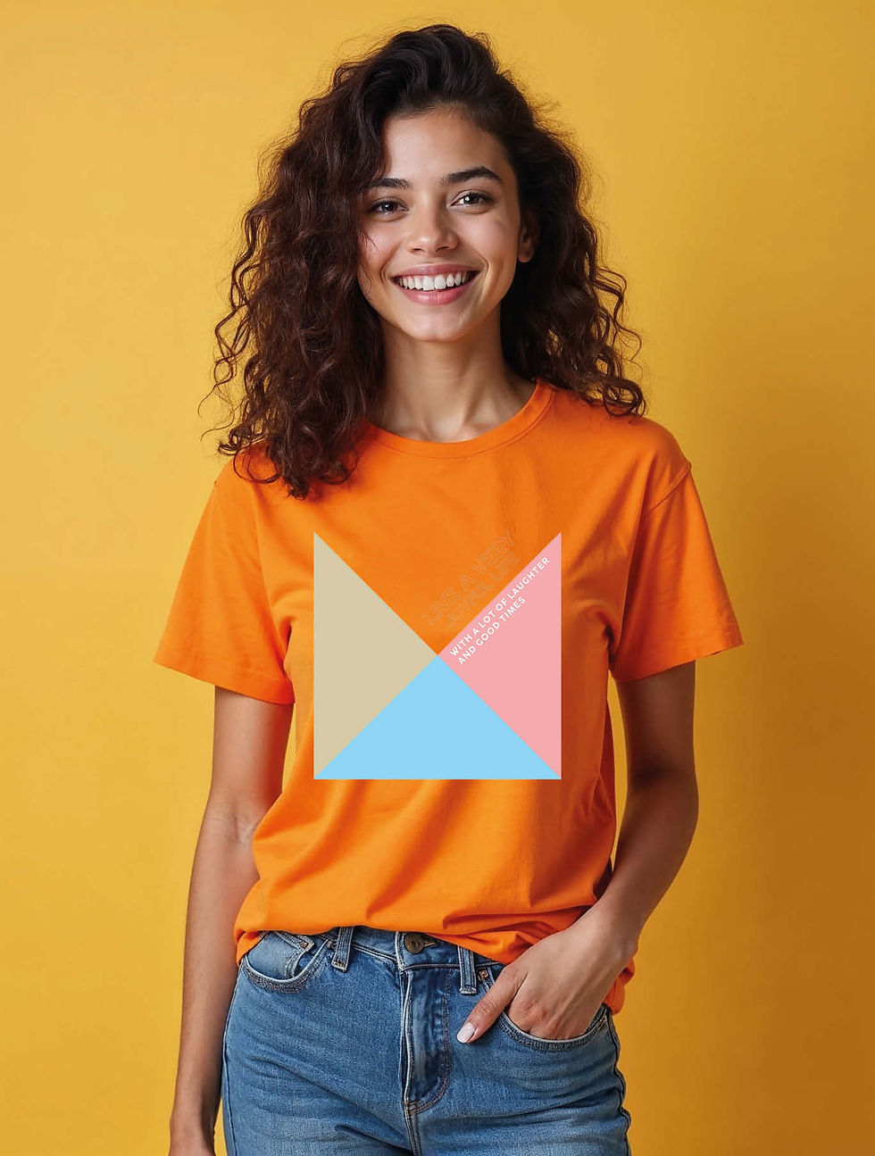 Thumbnail: live a very joyful life with a lot of laughter and good times Women Printed tees