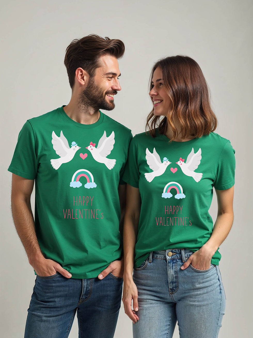 Thumbnail: Stylish Cartoon Couple Matching Tee Lovers Edition – Best Price
