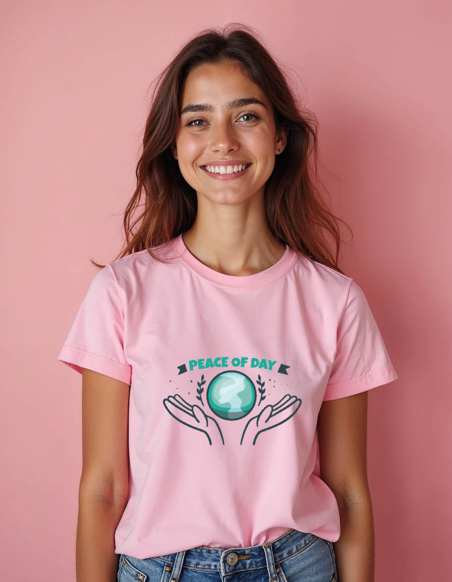 Thumbnail: Peace of the day Unisex printed graphic t shirt