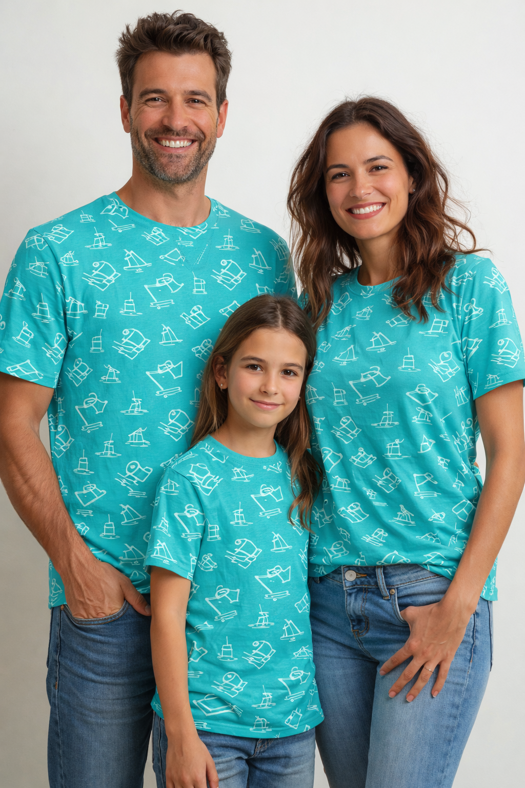 A Gaming Themed Family matching printed T-shirts pack of 3