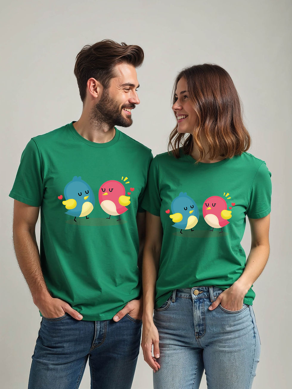 Thumbnail: Valentine’s Cartoon Couple T-Shirt Lovers Edition – Buy Now