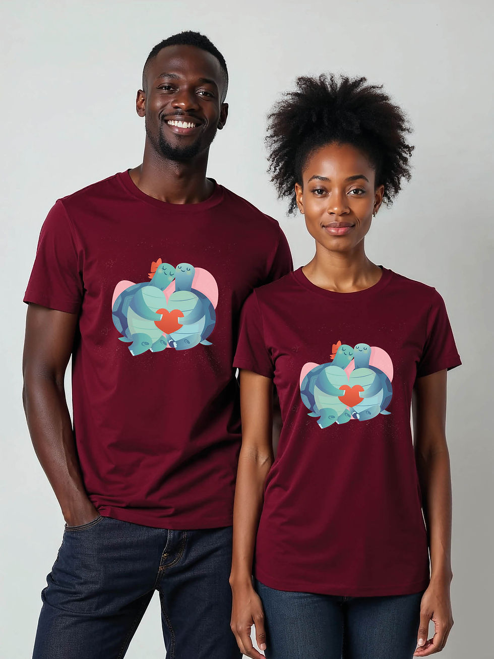 Thumbnail: Valentine’s Cartoon Couple Matching Tee Lovers Edition – Limited Stock