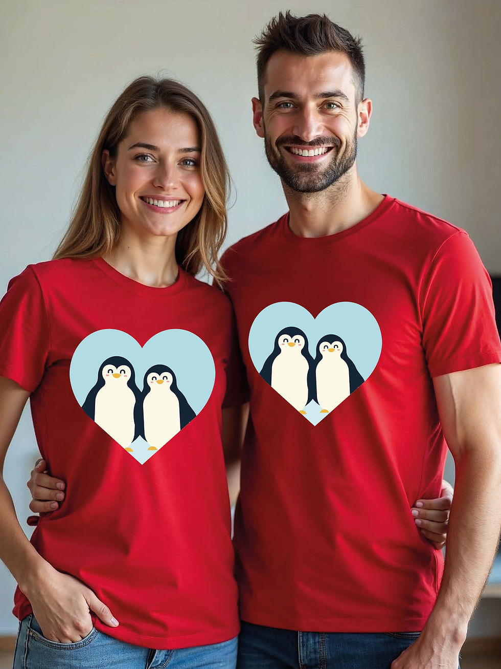 Thumbnail: Romantic Animal Couple T-Shirt Lovers Edition – Low Price Offer