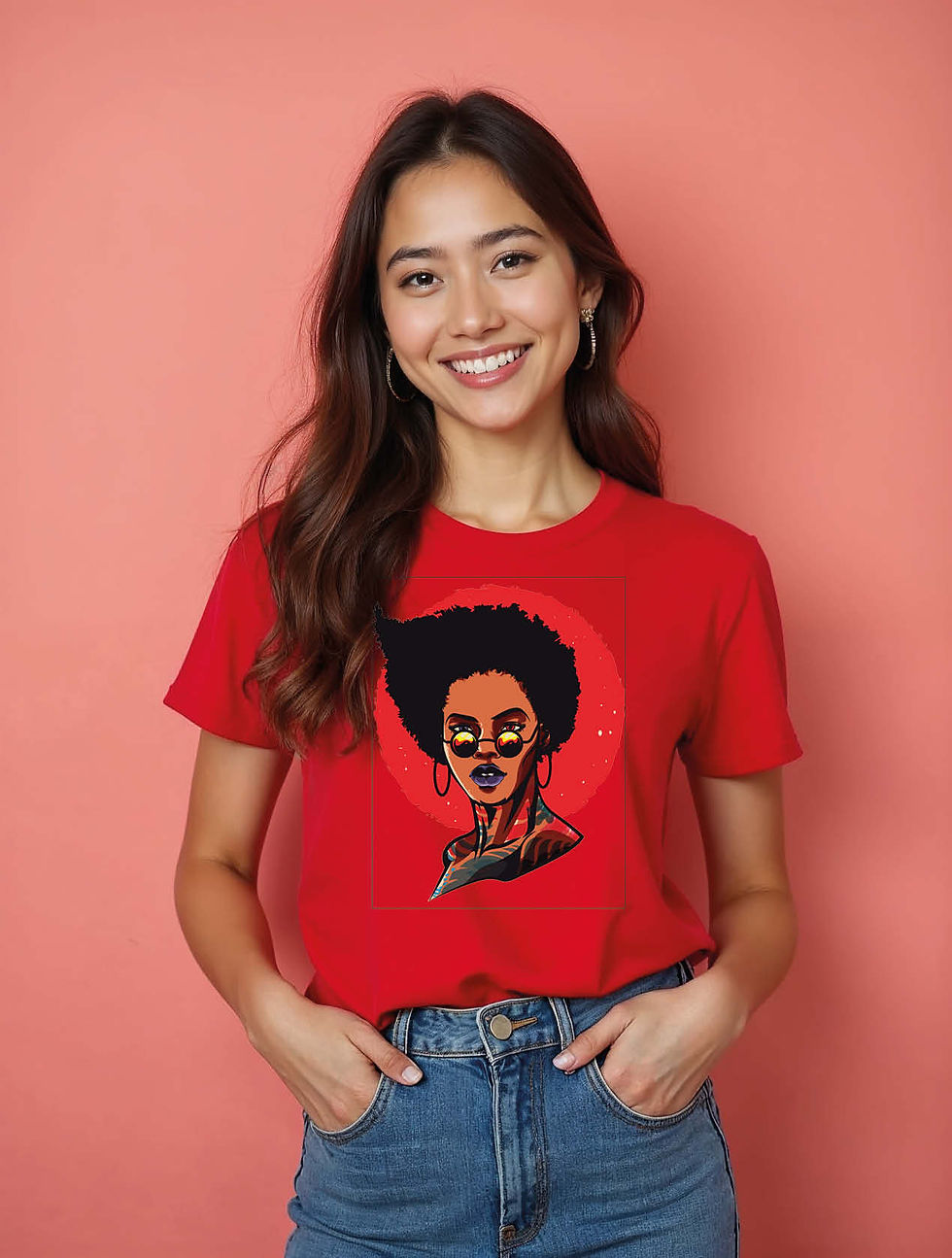 Thumbnail: Afro-Punk Chic Women’s Printed Stylish Graphic T-Shirt – Shop Now