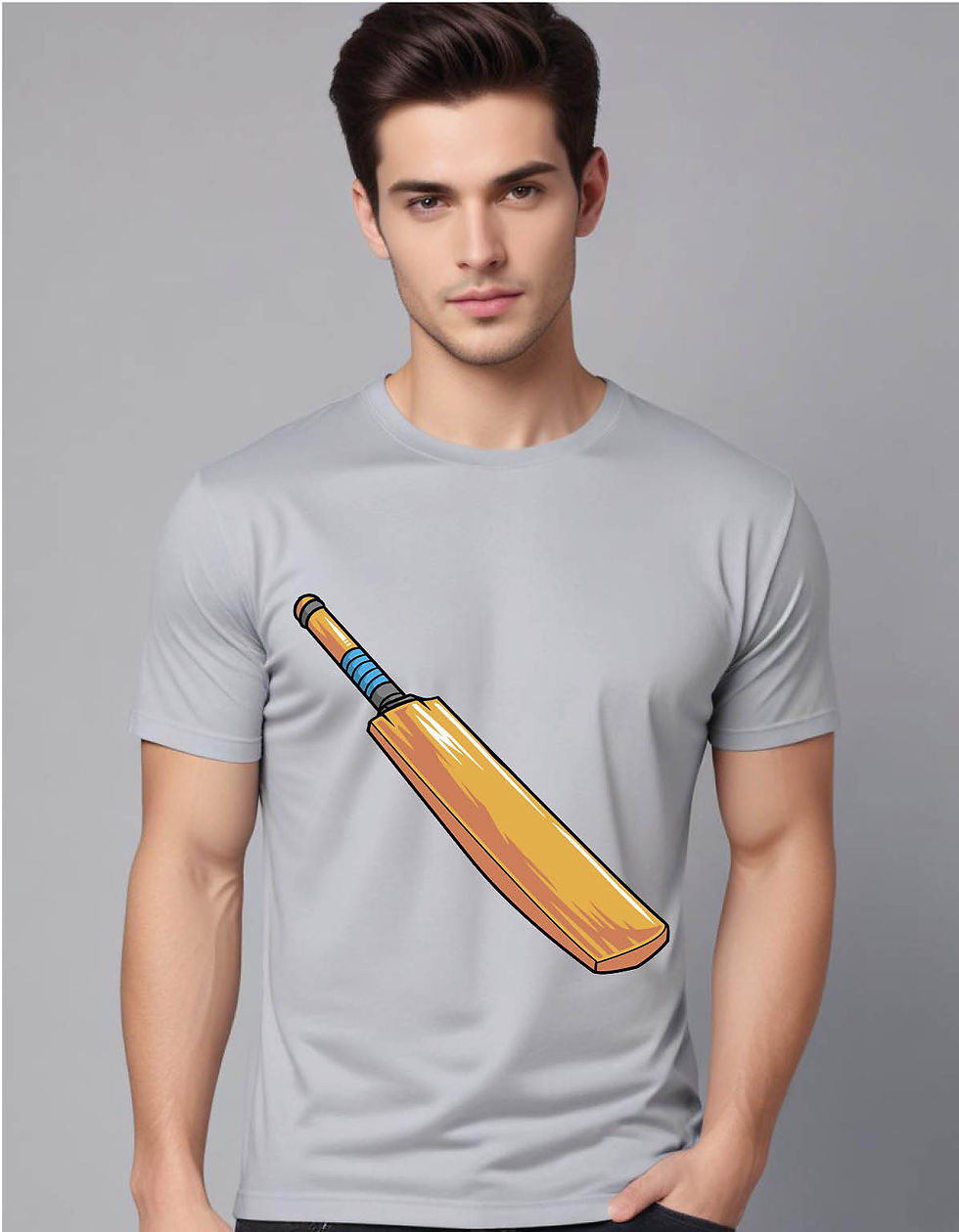 Thumbnail: cricket bat mens printed graphic t shirt