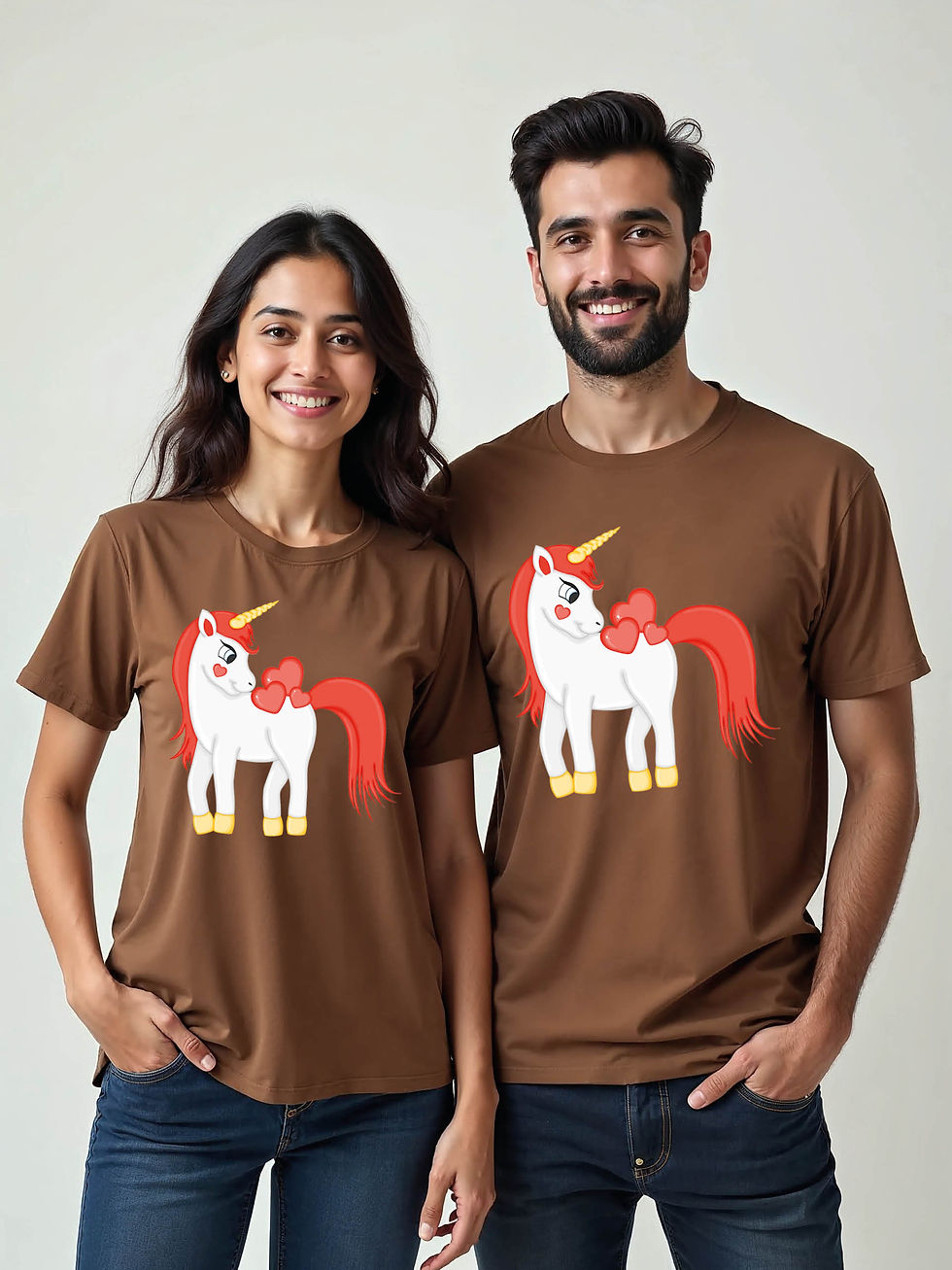 Thumbnail: Romantic Cartoon Couple T-Shirt Lovers Edition – Premium Quality