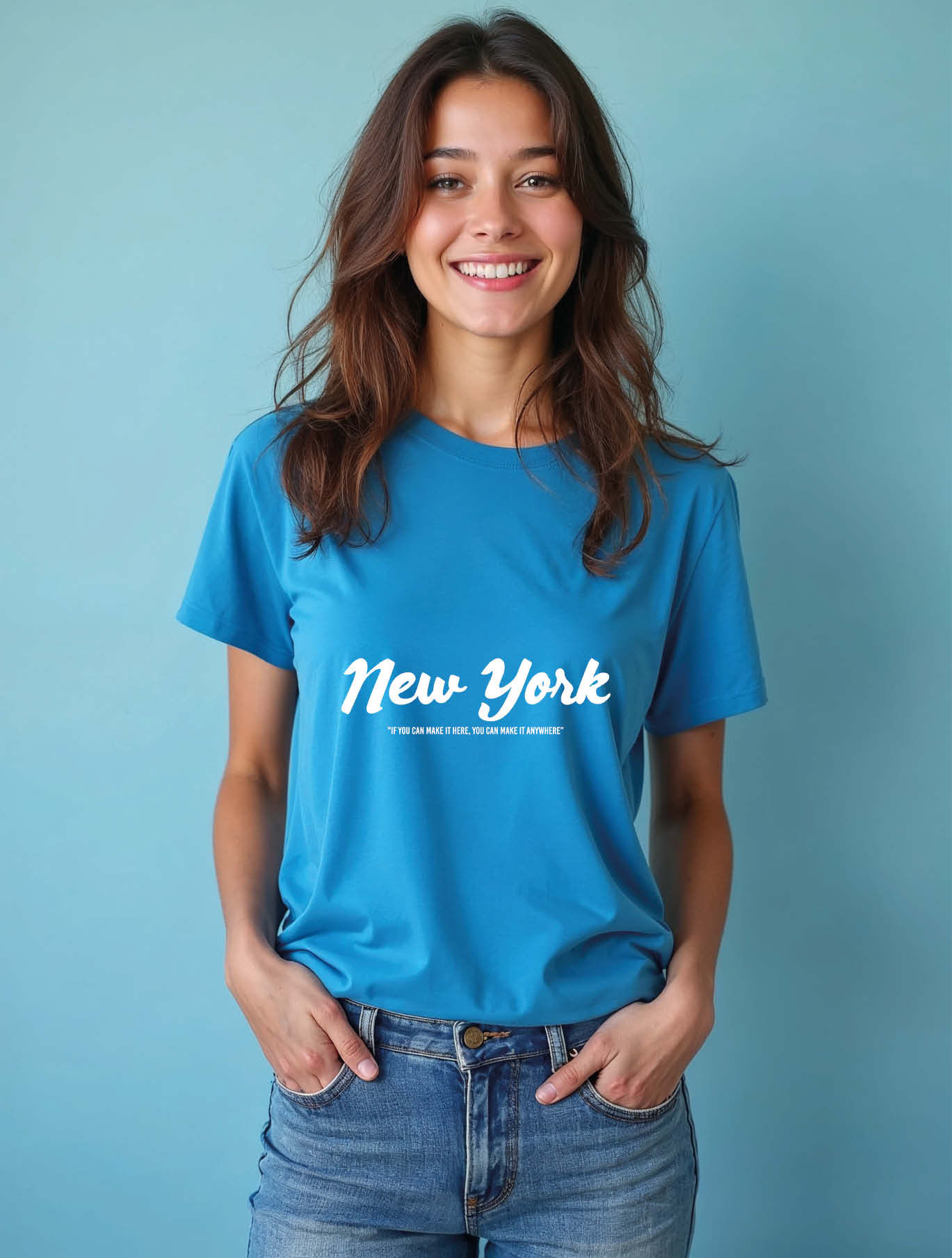 new york if you can make it here you can make it anywhere women graphic tees