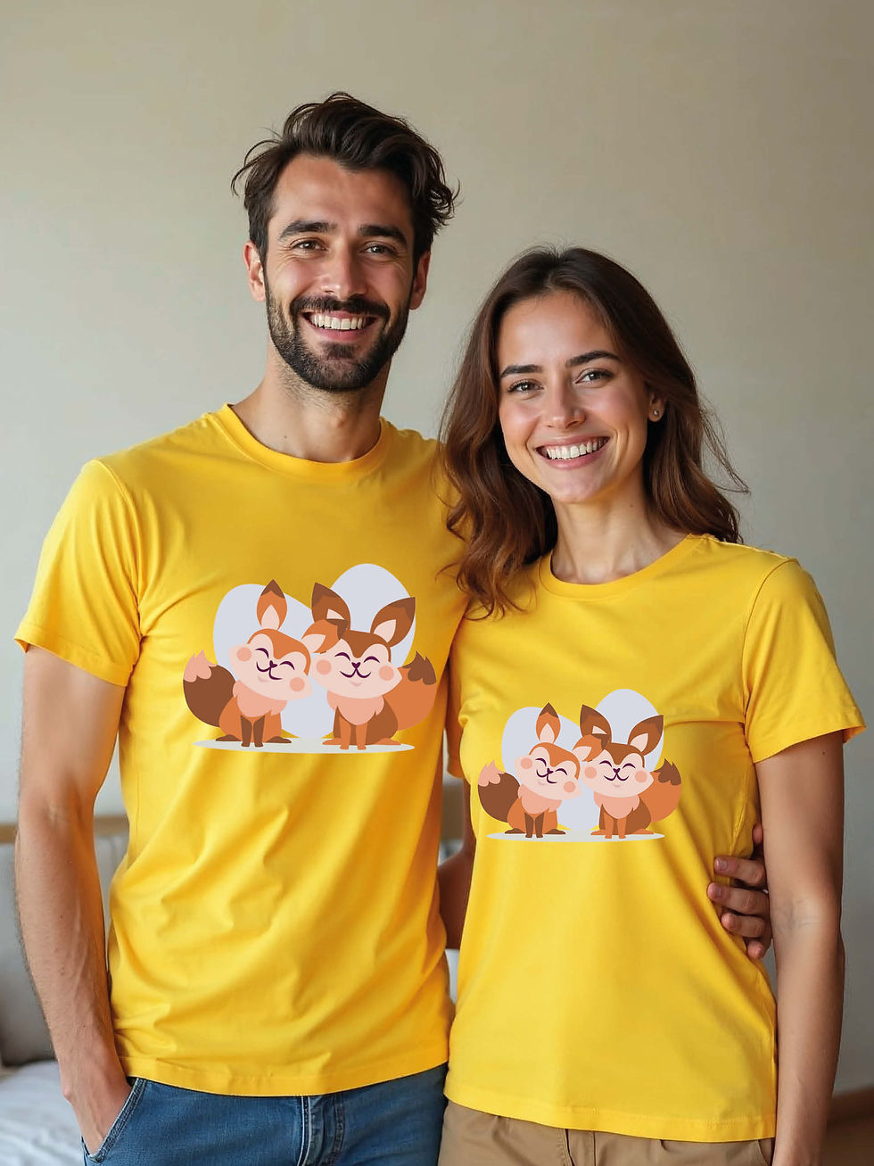 Thumbnail: Romantic Animal Couple Matching Tee Lovers Edition – Fast