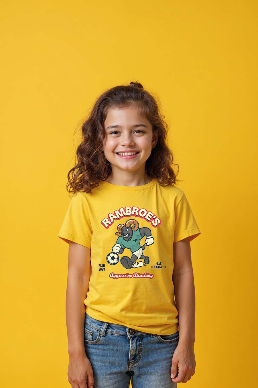Thumbnail: Foodball Champion Soft Kids Graphic Tee – Design Print Design for Boys & Girls