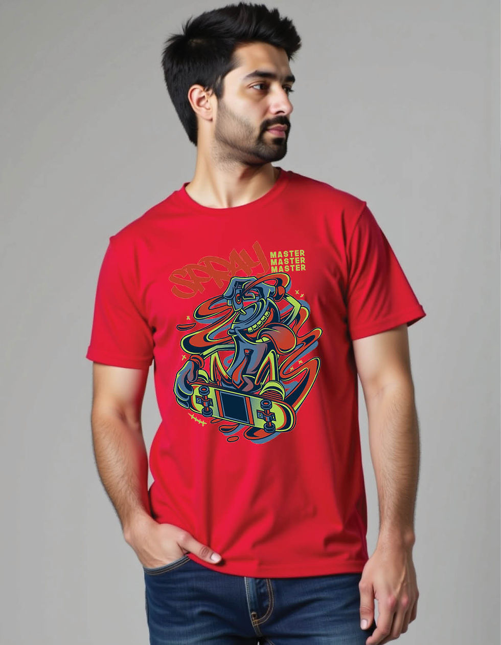Thumbnail: spray master mens printed graphic tees