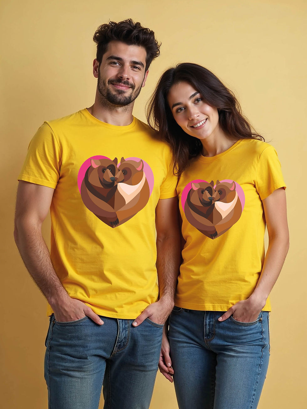Thumbnail: Romantic Cartoon Couple Matching Tee Lovers Edition – Shop Now