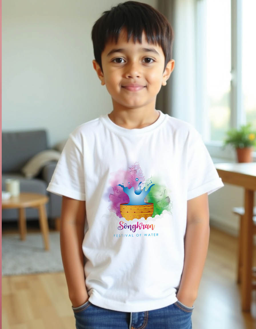 Songkran festival of water Unisex printed graphic t shirt