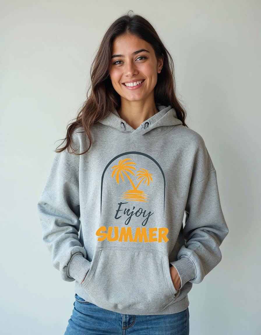 Thumbnail: enjoy summer Casual Unisex Printed Graphic Hoodies For Men & Women