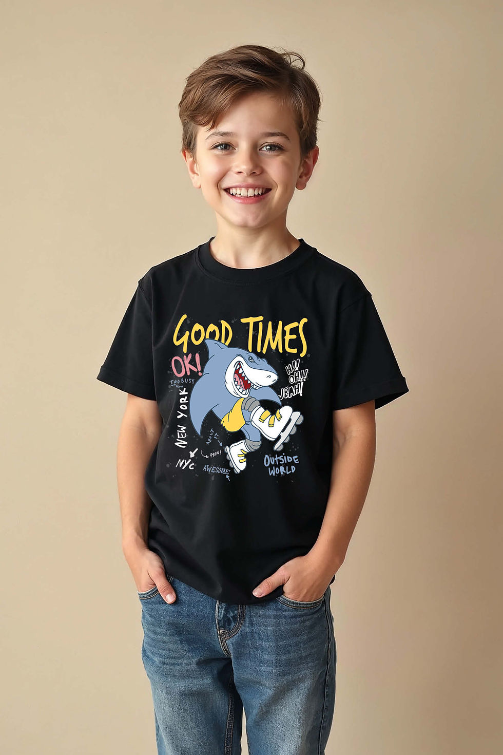 Stop Untile GoodTime Comes Stylish Stylish Kids Graphic T-Shirt – Typography