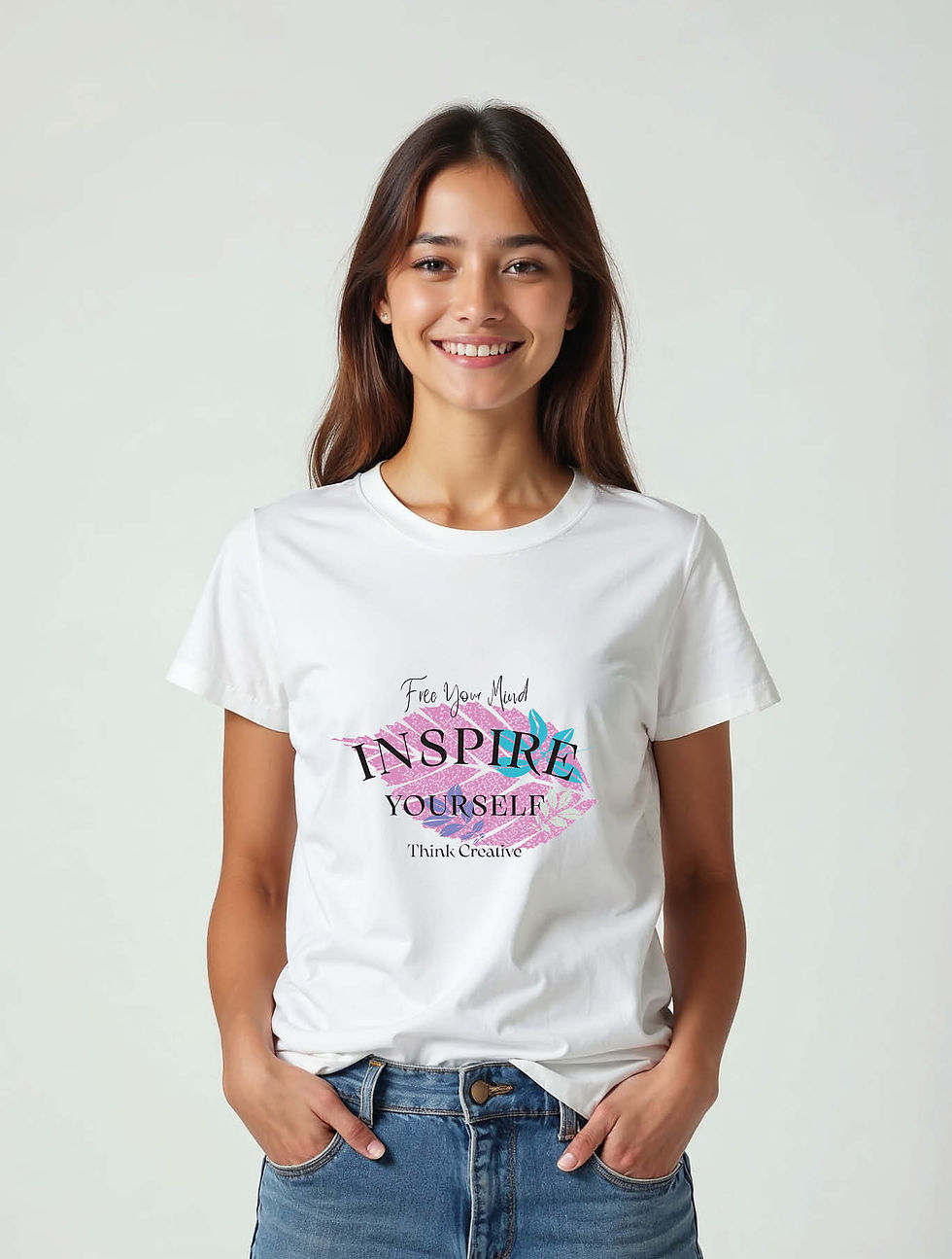 Thumbnail: Free your mind inspire yourself  Cool Women’s Quote T-Shirt – Hot Deal