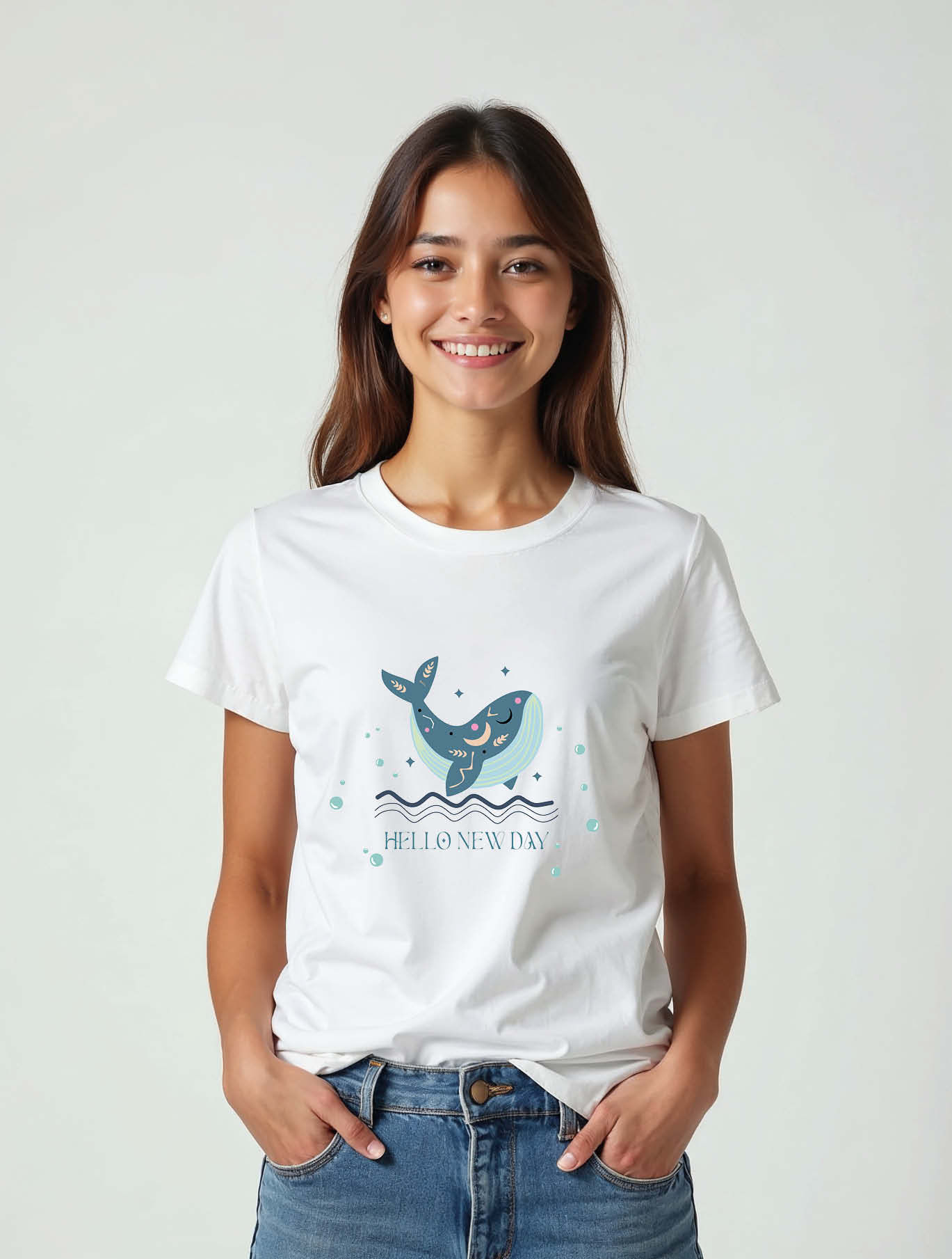 hello new day Classic Women’s stylish printed graphic T-Shirt