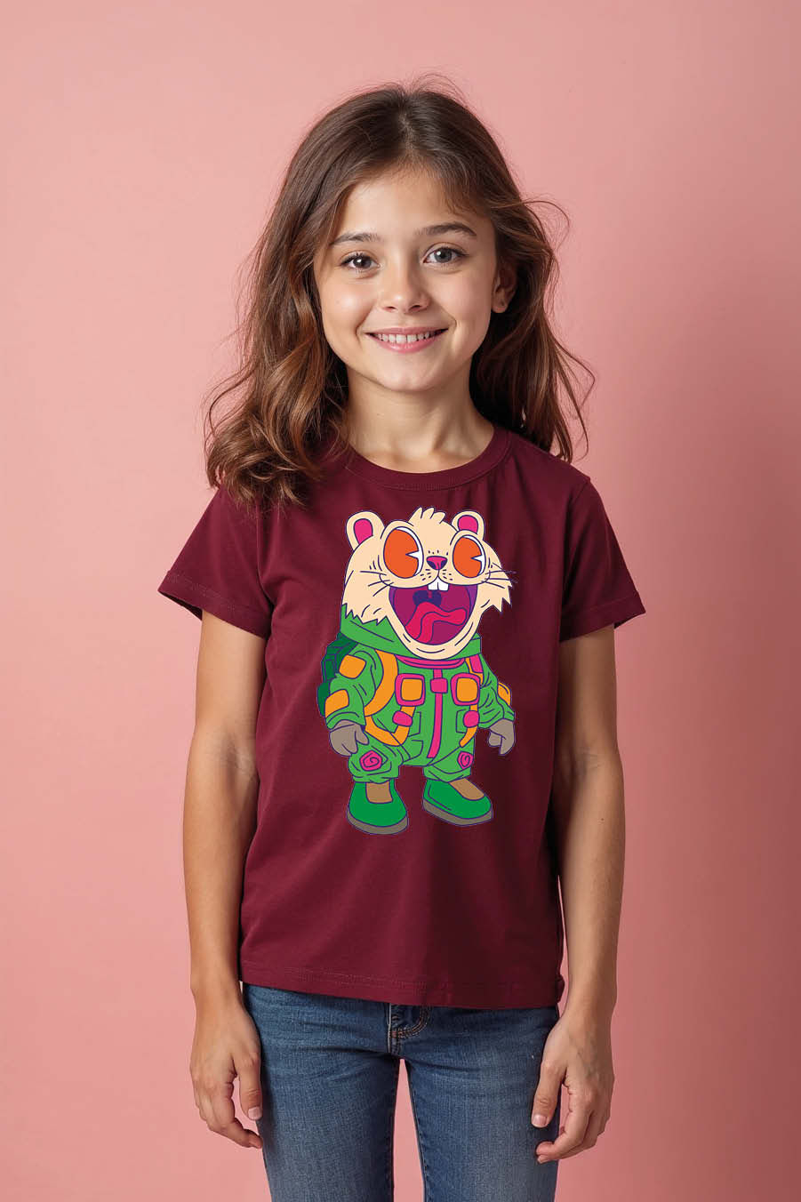 The Space Hamster Fashion Casual Kids Printed T-Shirt – Design Print tees