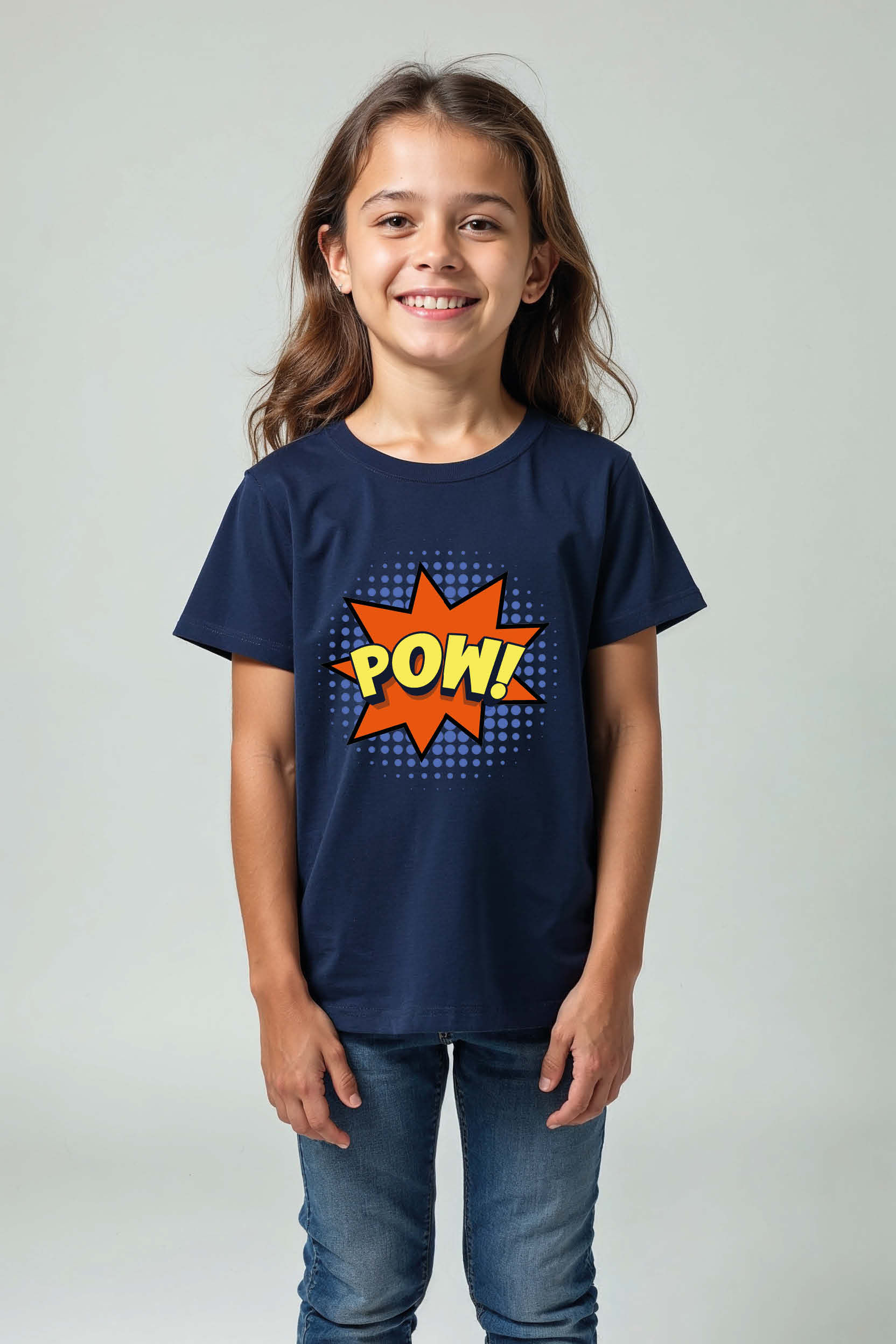 pow Playful Trendy Printed Tee for Kids – Print Design for Boys & Girls