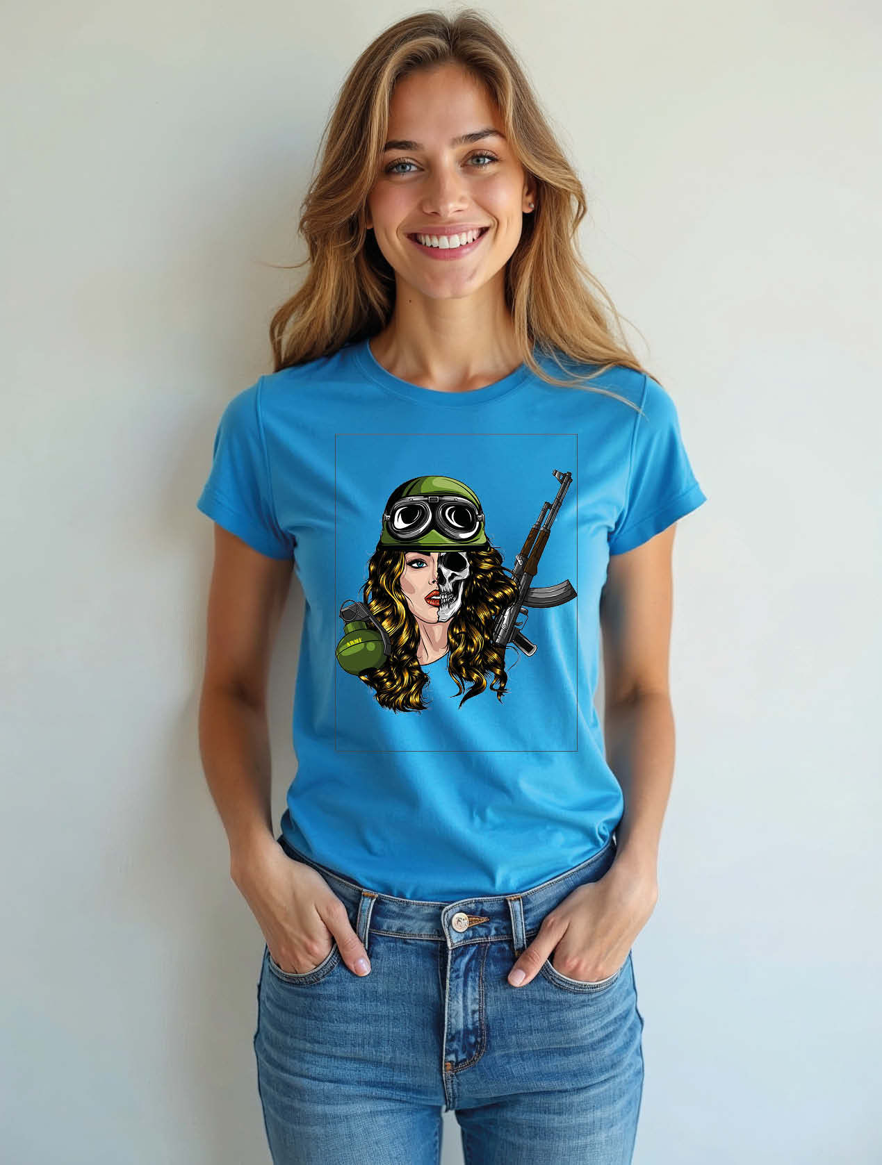 Warrior Calavera Chic Women’s Printed Graphic Streetwear T-Shirt – Buy Now