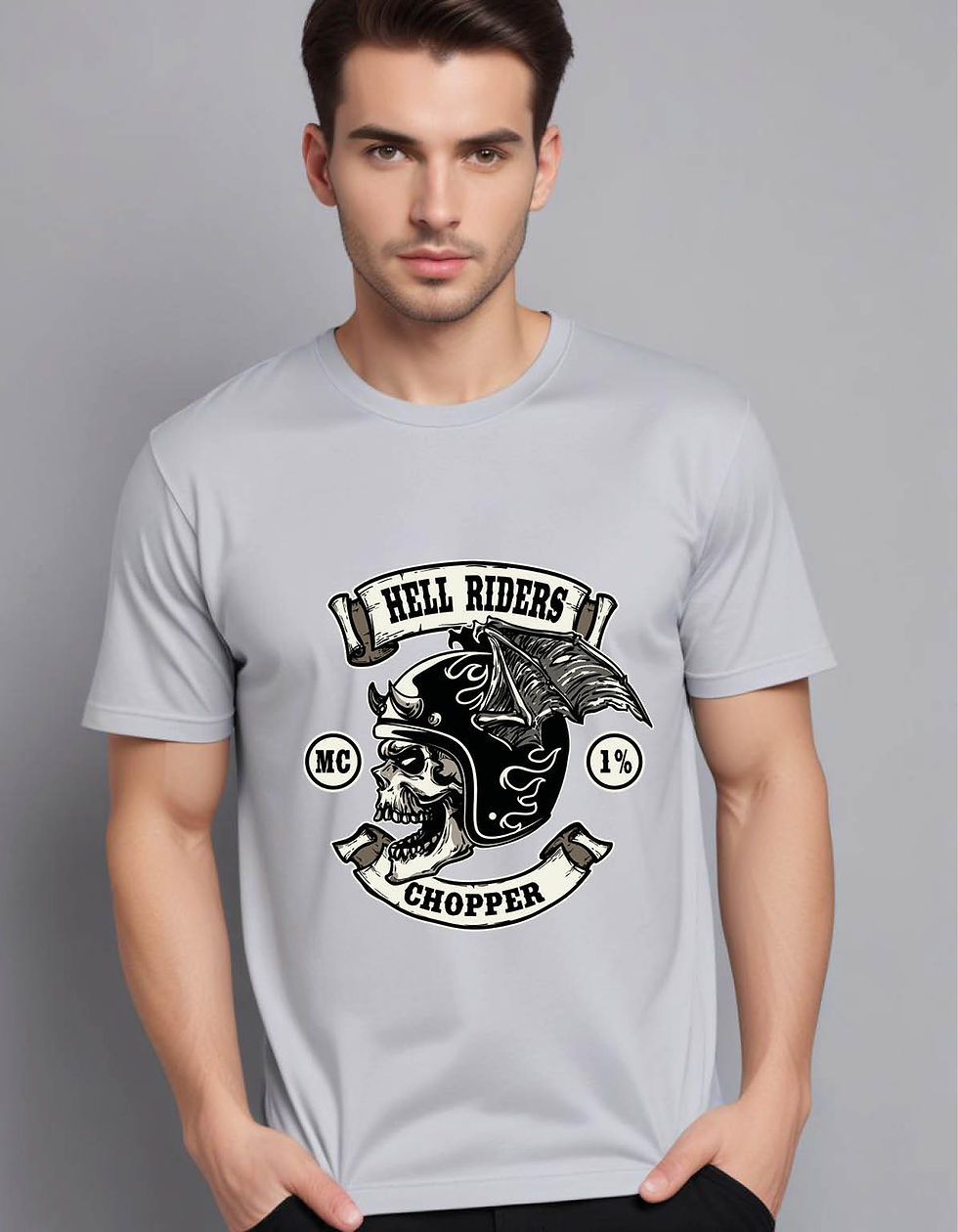 Thumbnail: skull with wings mens printed graphic t shirt