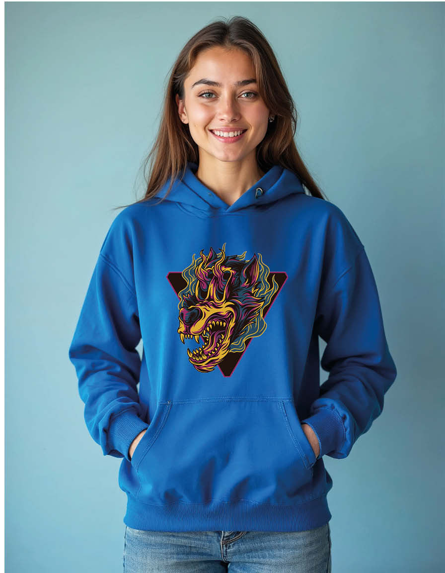 Thumbnail: Infernal Dragon Skull Flame Stylish Unisex Printed Graphic Hoodies