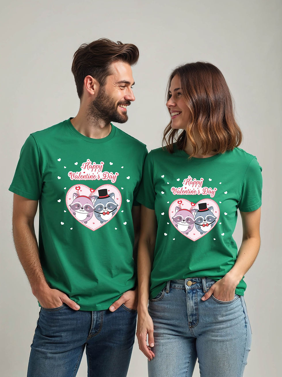 Thumbnail: Valentine’s Cartoon Couple T-Shirt Lovers Edition – Discount Offer