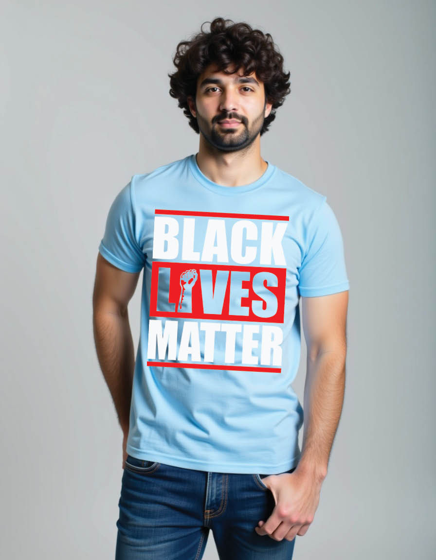 Thumbnail: black lives matter poster human rights mens printed graphic t shirt