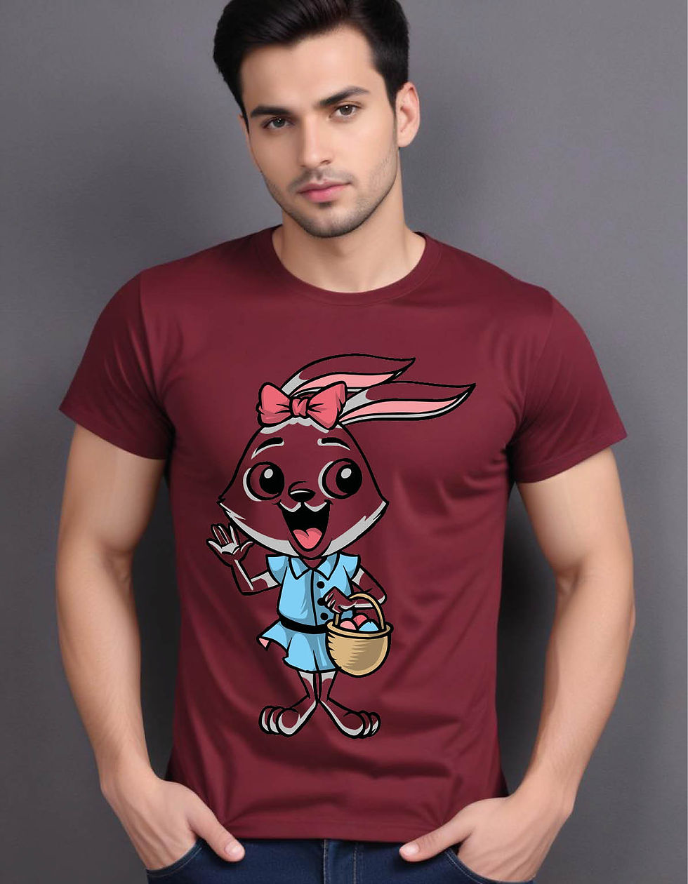 Thumbnail: bunny mens printed graphic t shirt