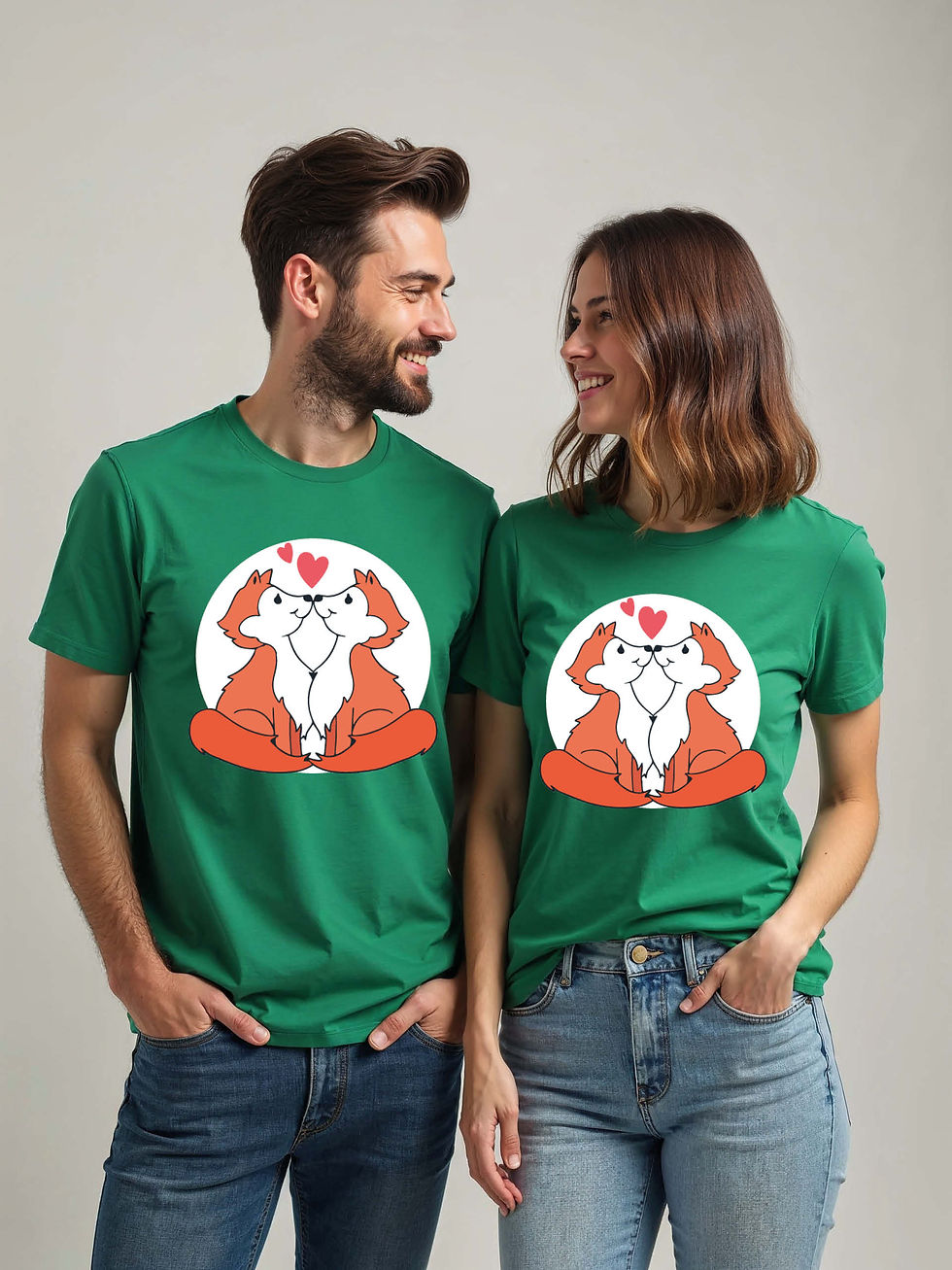Thumbnail: Stylish Cartoon Couple Matching Tee Lovers Edition – Shop Now