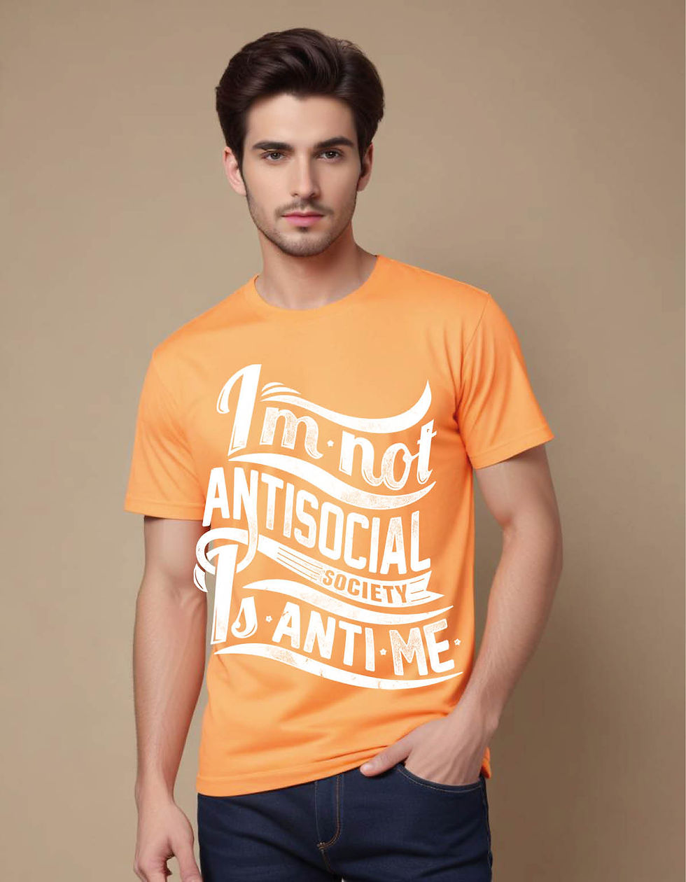 Thumbnail: antisocialsociety is anti me mens printed graphic t shirt
