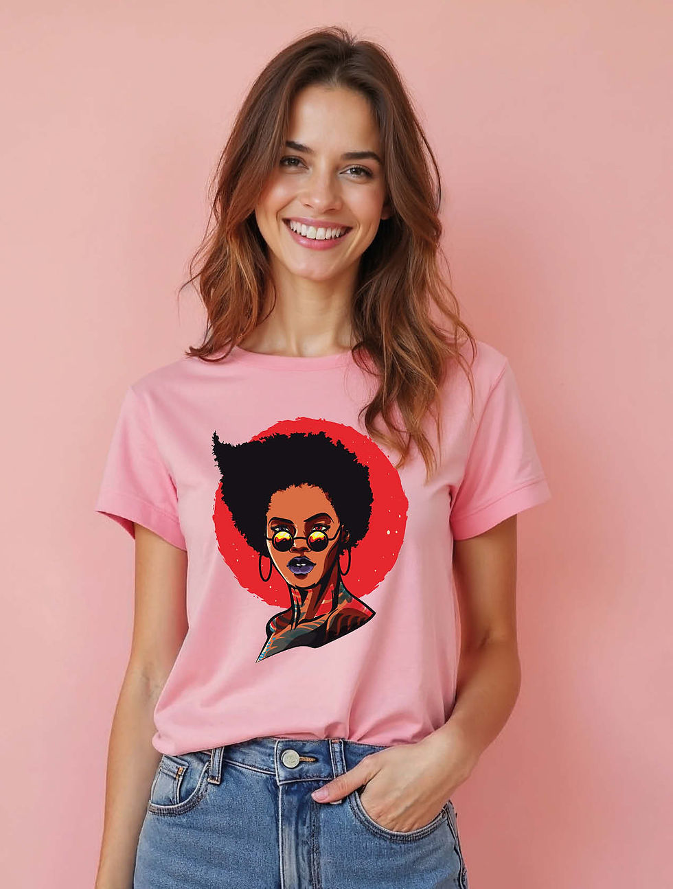 Thumbnail: Afro-Punk Chic Women’s Printed Stylish Graphic T-Shirt – Shop Now