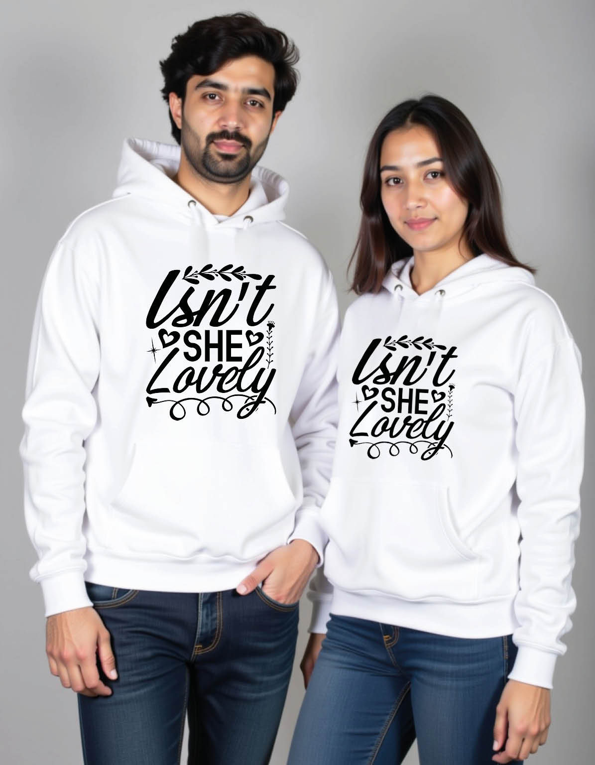 isn't she lovely Cool Printed Graphic Couple Hoodies