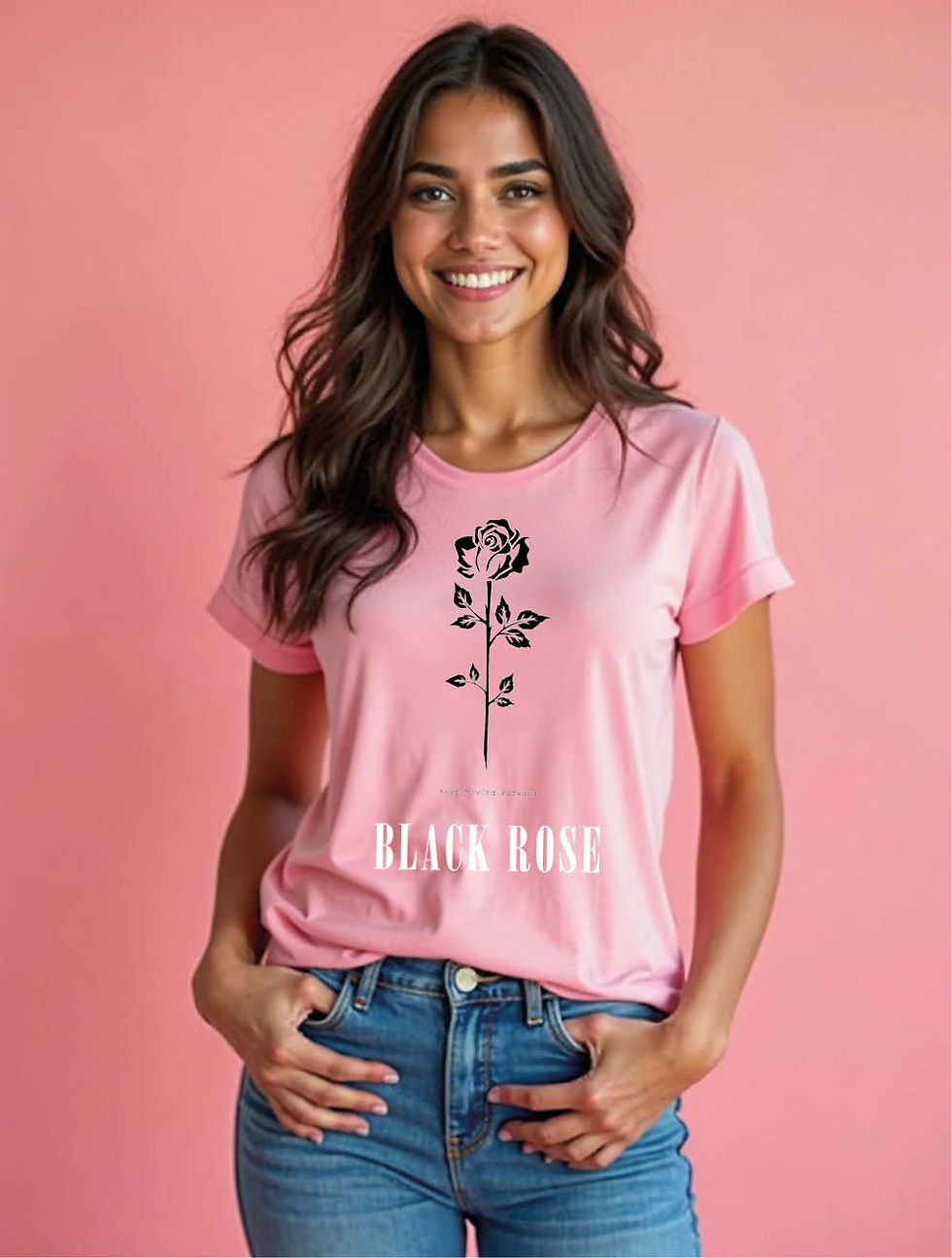 Thumbnail: black rose Urban Women’s Printed Graphic Streetwear T-Shirt – Best Price
