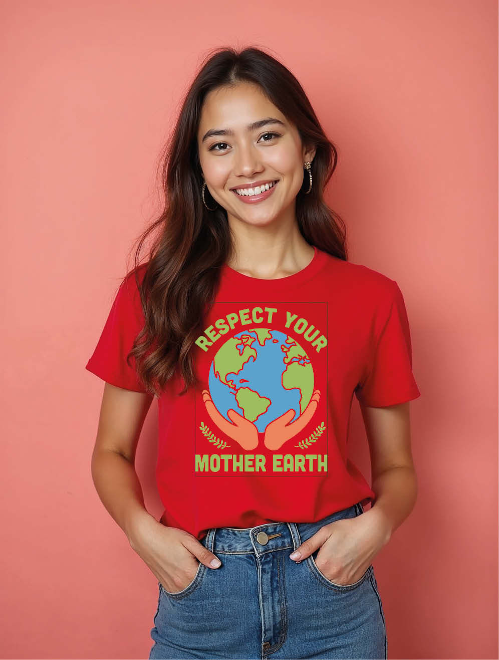respect your mother earth Cool Women’s Printed Graphic Quote T-Shirt
