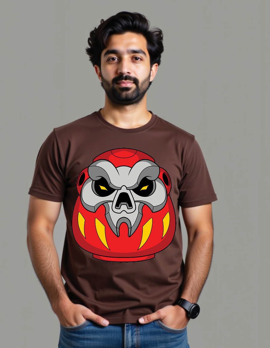Thumbnail: skull daruma mens printed graphic t shirt