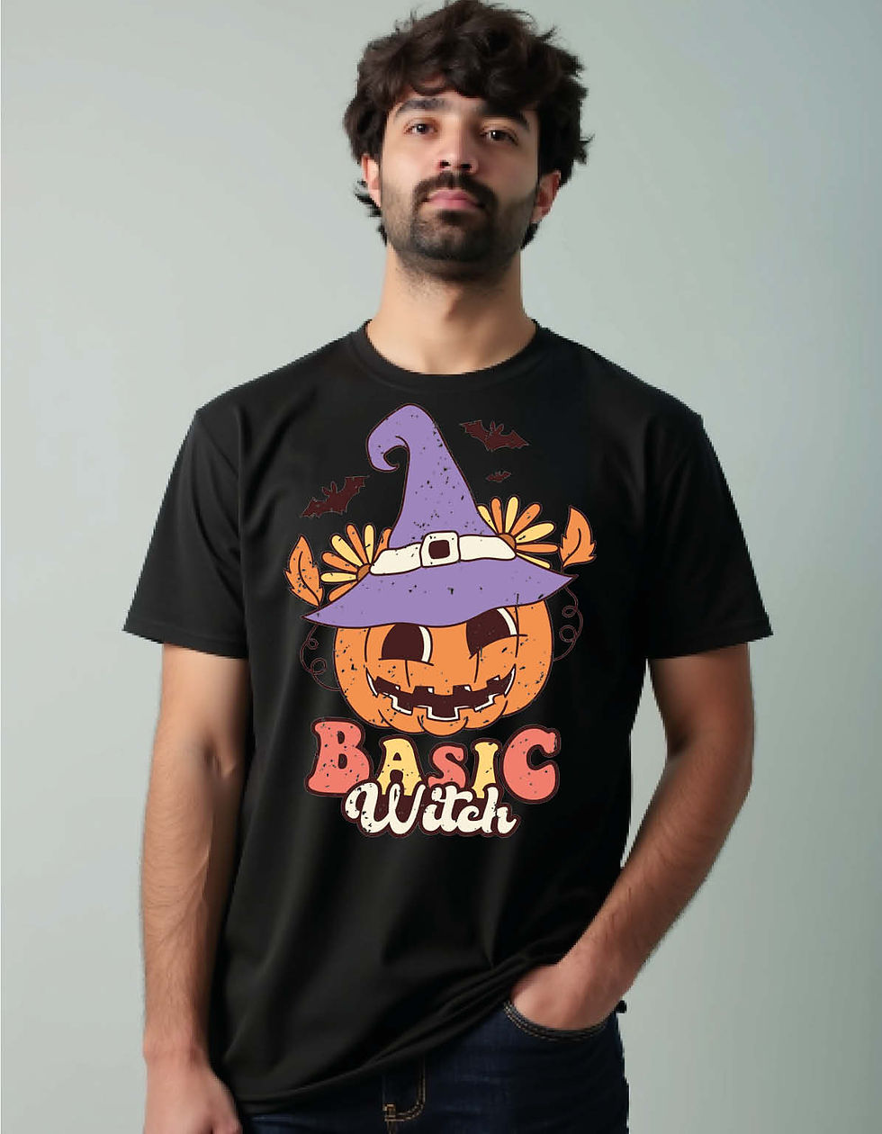 Thumbnail: Basic Witch Printed T-Shirt for All Age