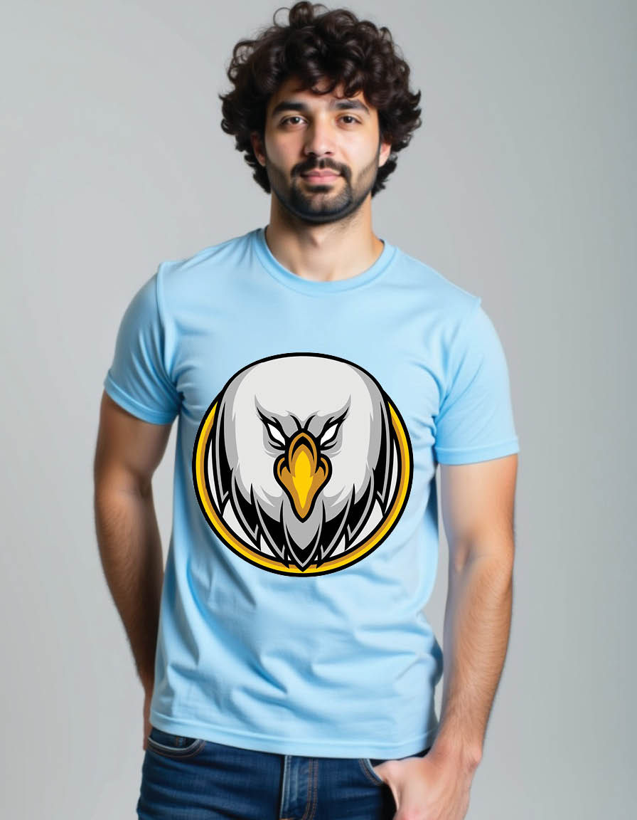 Thumbnail: eagle head mens printed graphic t shirt